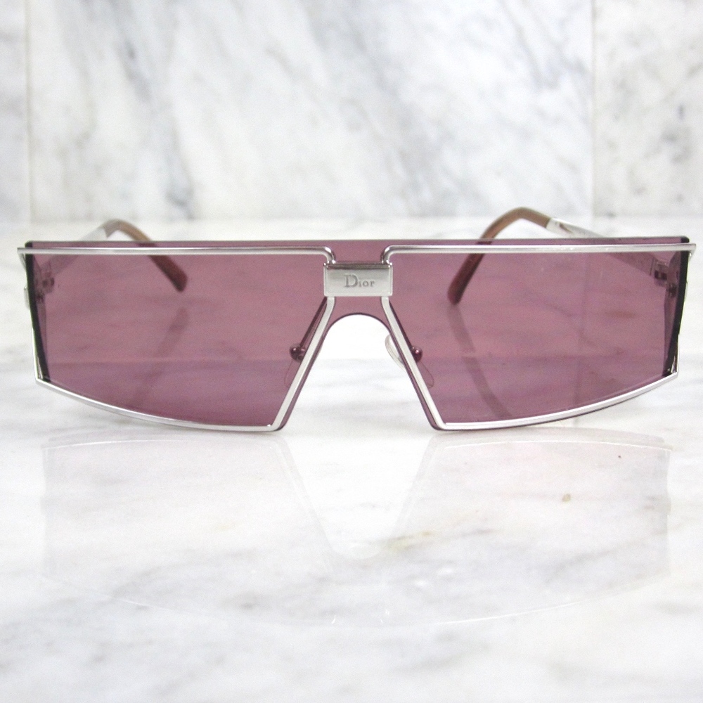 90s DIOR Pink & Silver TROIKA Shield Sunglasses
